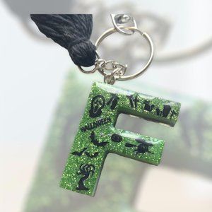 Halloween F Monogram Keychain/Purse Clip